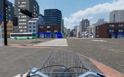 【場面2】　信号のある 交差点の通行 （CG版）