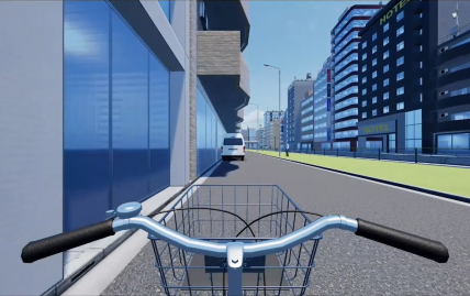 【場面3】　駐停車車両の 側方通行